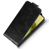 Motorola Moto G86 Power lodret flip-etui med stativ - sort