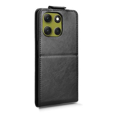 Motorola Moto G86 Power lodret flip-etui med stativ - sort