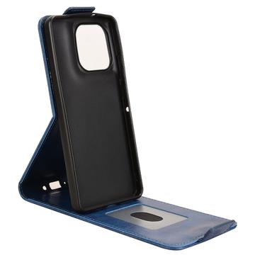 Motorola Moto G86 Power lodret flip-etui med stativ - mørkeblå