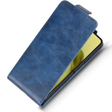 Motorola Moto G86 Power lodret flip-etui med stativ - mørkeblå