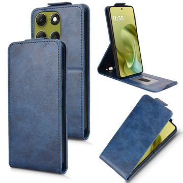 Motorola Moto G86 Power lodret flip-etui med stativ - mørkeblå