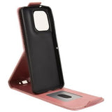 Motorola Moto G86 Power lodret flip-etui med stativ - rosaguld