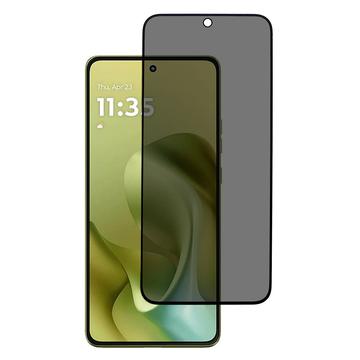 Motorola Moto G86/G86 Power Privacy Full Cover Hærdet Glas Skærmbeskytter - Sort Kant