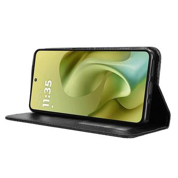 Motorola Moto G86 Retro Pung Taske med Magnetisk Lukning - Sort