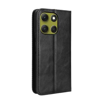 Motorola Moto G86 Retro Pung Taske med Magnetisk Lukning - Sort