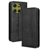 Motorola Moto G86 Retro Pung Taske med Magnetisk Lukning - Sort