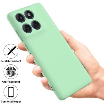 Motorola Moto G67/G77/G87 Flydende silikone cover med håndrem - Grøn