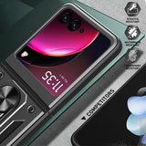 Motorola Razr 40 Ultra Hybrid Cover med Metal Stativ - Sort