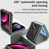 Motorola Razr 40 Ultra Hybrid Cover med Metal Stativ - Sort