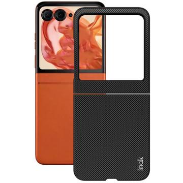 Motorola Razr 50/60/70 Imak Ruiyi Hybrid Cover - Karbonfiber - Sort