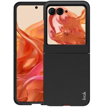 Motorola Razr 50/60/70 Imak Ruiyi Hybrid Cover - Karbonfiber - Sort