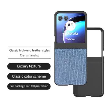 Motorola Razr 50/60/70 Rhinestone Tekstur Hybrid Cover - Blå