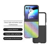 Motorola Razr 50/60/70 Rhinestone Tekstur Hybrid Cover - Farverig