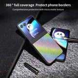 Motorola Razr 50/60/70 Rhinestone Tekstur Hybrid Cover - Farverig