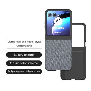 Motorola Razr 50/60/70 Rhinestone Tekstur Hybrid Cover - Grå