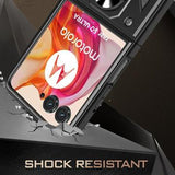 Motorola Razr 50 Ultra Hybrid Cover med Ring Holder - Rød