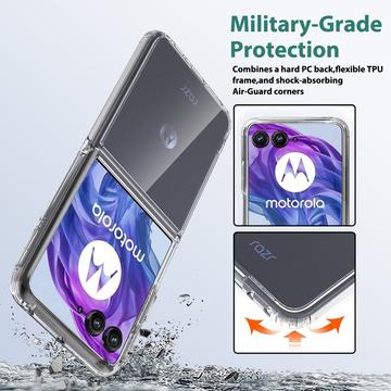 Motorola Razr 50 Ultra Ridsefast Hybrid Cover - Gennemsigtig