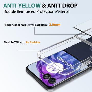 Motorola Razr 50 Ultra Ridsefast Hybrid Cover - Gennemsigtig