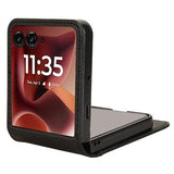 Motorola Razr 60 Ultra/70 Ultra FlexCard kulfiberetui med kortholdere - sort