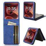 Motorola Razr 60 Ultra/70 Ultra FlexCard-kulfiberetui med kortholdere - blå