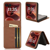 Motorola Razr 60 Ultra/70 Ultra FlexCard kulfiberetui med kortholdere - brun