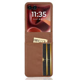 Motorola Razr 60 Ultra/70 Ultra FlexCard kulfiberetui med kortholdere - brun