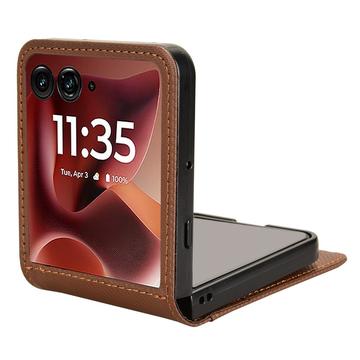 Motorola Razr 60 Ultra/70 Ultra FlexCard kulfiberetui med kortholdere - brun