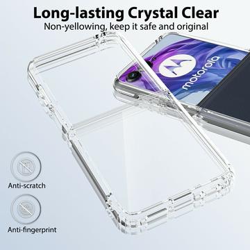 Motorola Razr 60 Ultra/70 Ultra Ridsefast Hybrid Cover - Gennemsigtig