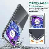 Motorola Razr 60 Ultra/70 Ultra Ridsefast Hybrid Cover - Gennemsigtig