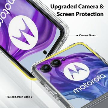 Motorola Razr 60 Ultra/70 Ultra Ridsefast Hybrid Cover - Gennemsigtig