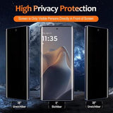 Motorola Signature Privacy Full Cover Skærmbeskytter Hærdet Glas - Sort Kant