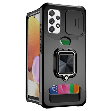 Multifunktionel 4-i-1 Samsung Galaxy A32 (4G) Hybrid Cover - Sort