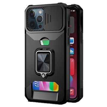 Multifunktionel 4-i-1 iPhone 11 Pro Hybrid Cover - Sort