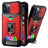 Multifunktionel 4-i-1 iPhone 11 Pro Hybrid Cover - Rød