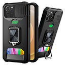 Multifunktionel 4-i-1 iPhone 12/12 Pro Hybrid Cover - Sort