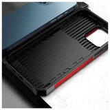 Multifunktionel 4-i-1 iPhone 13 Pro Max Hybrid Cover - Rød