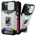 Multifunktionel 4-i-1 iPhone 13 Pro Max Hybrid Cover - Sølv