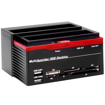 Multifunktionel USB 2.0 til SATA/IDE Docking Station - Sort