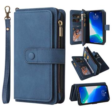 Multifunktions Serie iPhone 14 Pro Max Pung Cover - Blå