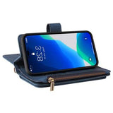 Multifunktions Serie iPhone 14 Pro Max Pung Cover - Blå