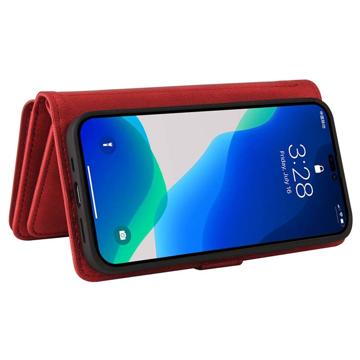 Multifunktions Serie iPhone 14 Pro Pung Cover - Rød