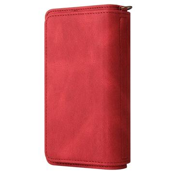 Multifunktions Serie iPhone 14 Pung Cover - Rød