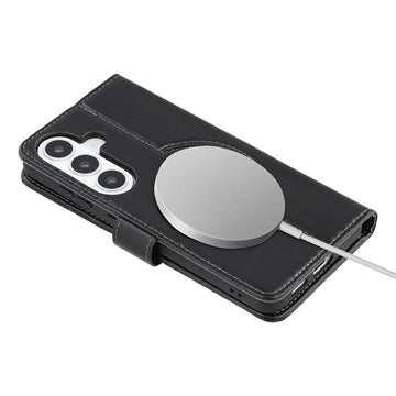 Samsung Galaxy S26+ MyTPhone CardMate MagSafe Læder Pung Cover med Kortholder, Stativ, 2x Skærmbeskyttelse - sort