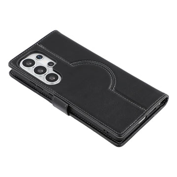 Samsung Galaxy S26 Ultra MyTPhone CardMate MagSafe Læder Pung Cover med Kortholder, Stativ, 2x Skærmbeskyttelse - sort