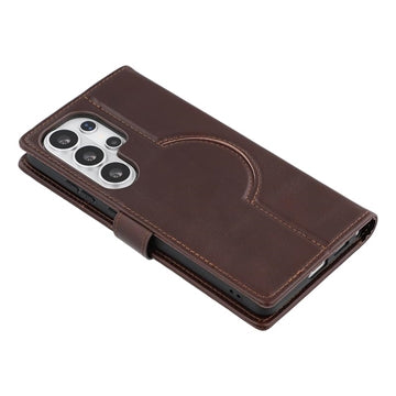Samsung Galaxy S26 Ultra MyTPhone CardMate MagSafe Læder Pung Cover med Kortholder, Stativ, 2x Skærmbeskyttelse - mørkebrun