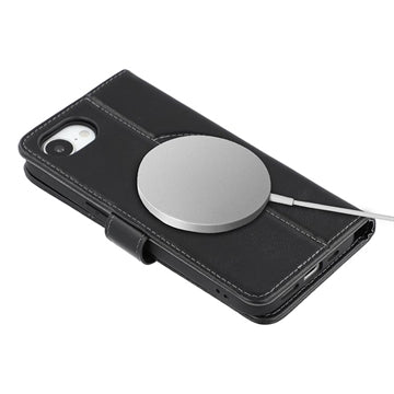 iPhone 17e MyTPhone CardMate MagSafe Læder Pung Cover med Kortholder, Stativ, 2x Skærmbeskyttelse - sort