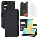 Samsung Galaxy S24 FE MyTPhone CardMate MagSafe Læder Pung Cover med Kortholder, Stativ, 2x Skærmbeskyttelse - sort