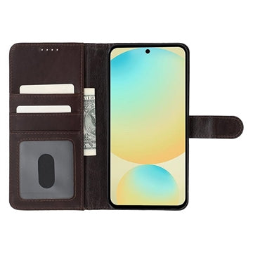 Samsung Galaxy S24 FE MyTPhone CardMate MagSafe Læder Pung Cover med Kortholder, Stativ, 2x Skærmbeskyttelse - mørkebrun