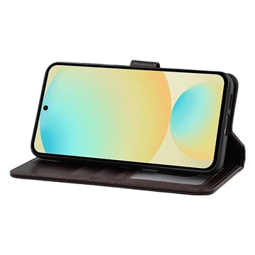 Samsung Galaxy S24 FE MyTPhone CardMate MagSafe Læder Pung Cover med Kortholder, Stativ, 2x Skærmbeskyttelse - mørkebrun