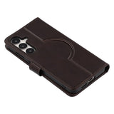 Samsung Galaxy S24 FE MyTPhone CardMate MagSafe Læder Pung Cover med Kortholder, Stativ, 2x Skærmbeskyttelse - mørkebrun